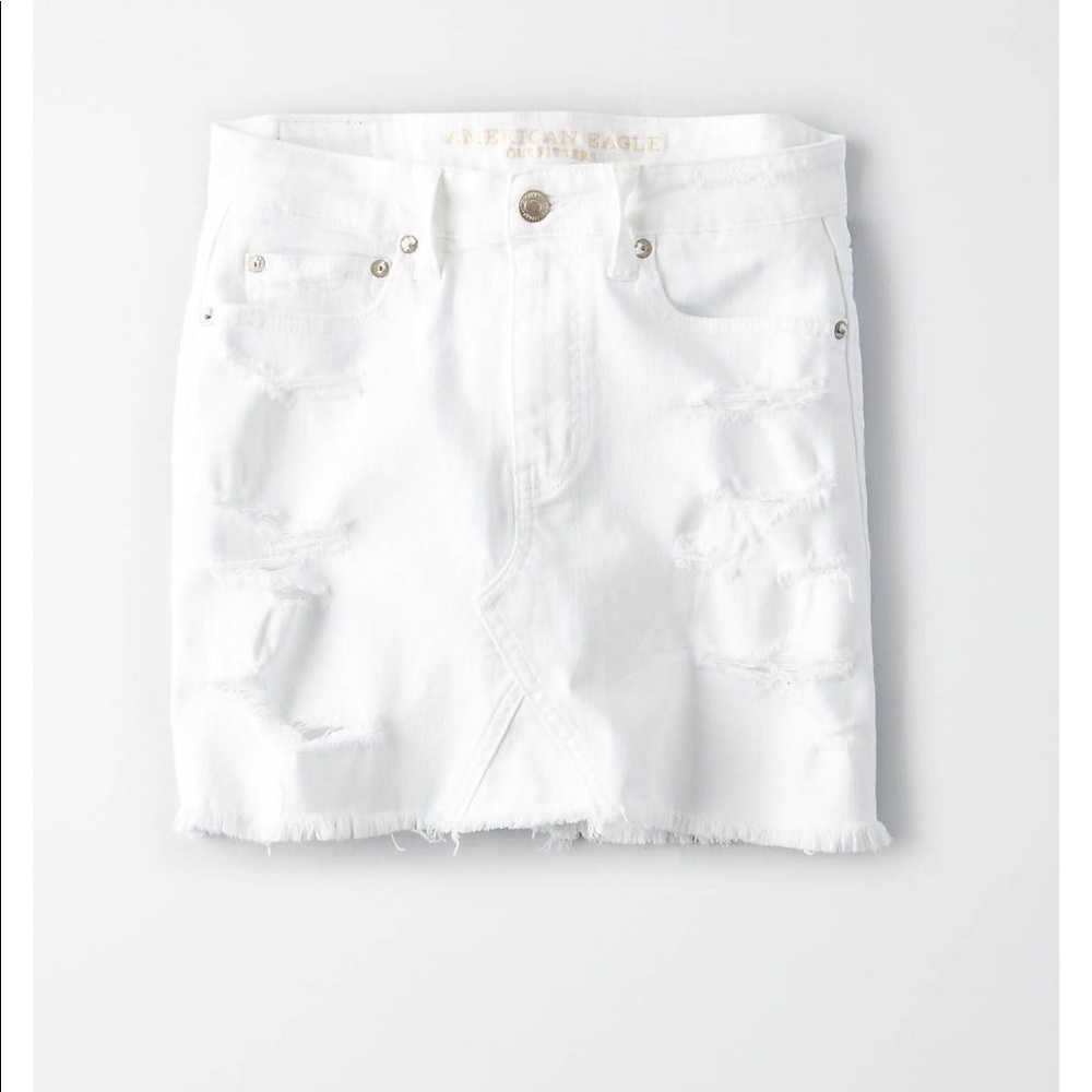 American Eagle White Denim Skirt Size 00